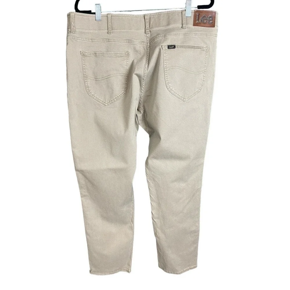 LEE STRETCH khaki pants MENS 40 x 32 STRAIGHT TAPER FIT